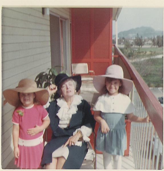 1965 Namara and great granddaughters Vicki & Laurel.jpg